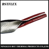 Silicone Rubber Coated Fiberglass Fire Sleeve with Velcro Closure