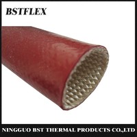 more images of Economic Silicone Rubber Fiberglass Braided Fire Sleeve