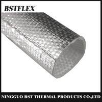 more images of BST-ALFWS heat reflective aluminum coated fiberglass woven sleeve