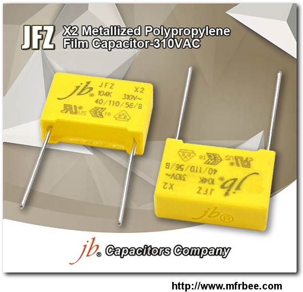 jfz_x2_metallized_polypropylene_film_capacitor_310vac_