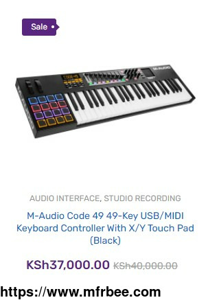 M-Audio Code 49 49-Key USB/MIDI Keyboard Controller With X/Y Touch Pad (Black) (KSh37,000.00)
