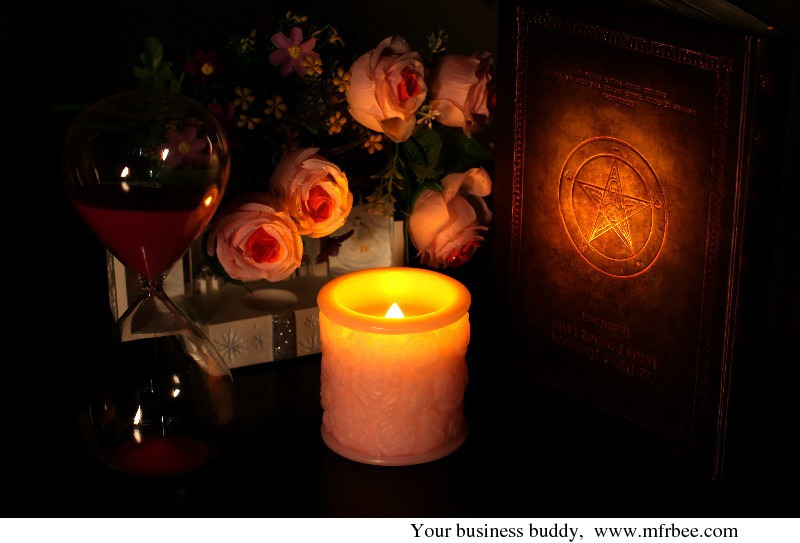 flameless_wax_rose_engraved_candle