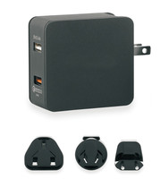 36W Dual USB Port Wall Charger 24W QC3.0 + 12W USB-A  wholesale