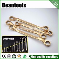non sparking double ring wrench ,copper alloy box end spanner set 8pcs