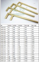 non sparking f wrench ,square head valve spanner ,copper alloy long arm f shaped wrench
