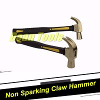 safety copper alloy non sparking claw type hammer nail pulling hammers