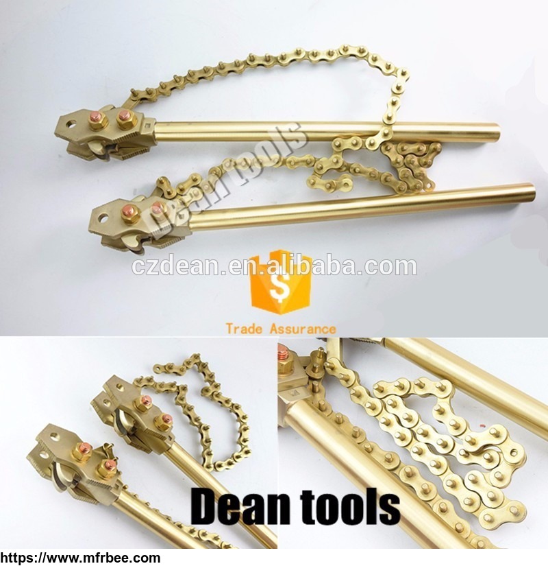 heavy_duty_dean_tools_2006b_safety_copper_alloy_chain_pipe_wrench_non_sparking_tools_with_high_quality