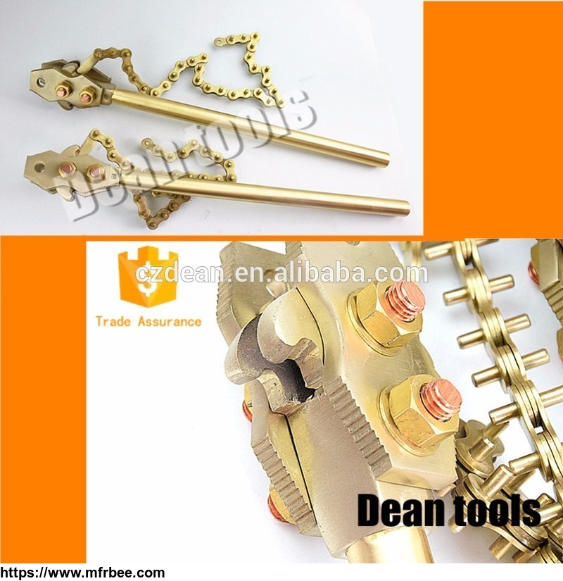 china_supplier_non_sparking_chain_pipe_tongs_safety_copper_locking_pipe_tube_wrench_600_150mm