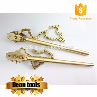 hot selling non sparking beryllium copper chain pipe wrench , drop forged hand tools from China