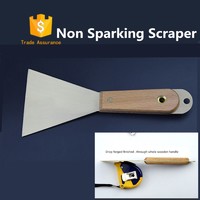 more images of wooden handle safety copper Becu Non Sparking Scraper Putty Knife, Albr 3inc