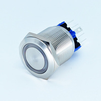 22mm stainless steel Anti-vandal LED momentary/latched Metal Push Button Switch