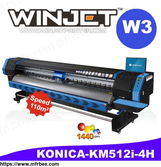 Winjet Konica W3 solvent printer digital Solvent printer for Konica 35 50pl Konica solvent printing machine