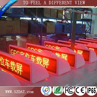 factory provide P7.62*P6 taxi top led display board advertising