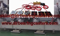 Air bearing casters application and pictures