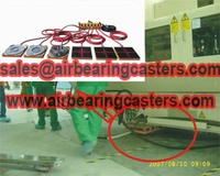 more images of Air bearing casters application and manual instruction