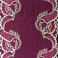 more images of Fashion Leaf flowers design 20cm thick rayon 3d lace fabric / trim manufacturer