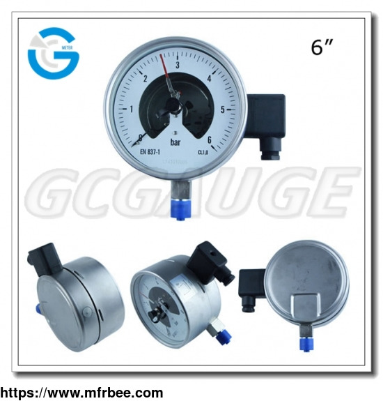 6_inch_all_stainless_steel_bottom_connection_electric_contact_pressure_gauges