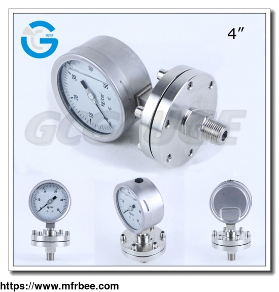 4_inch_diaphragm_seal_pressure_gauges_with_all_stainless_steel_material