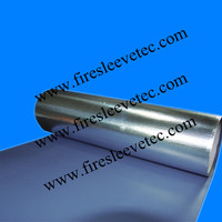 Heat Reflective silicone coated aluminum fiberglass fabric