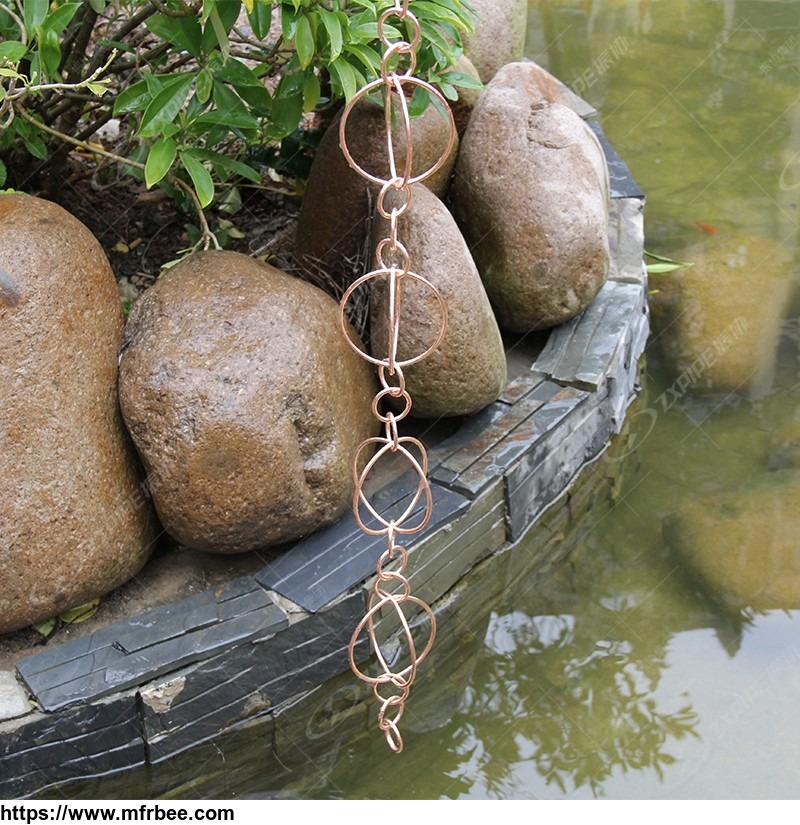 good_directions_small_single_link_rain_chain_extension_polished_copper
