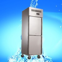 stainless steel free standing fridge freezer for hotel