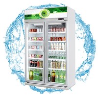 Commercial supermarket display beverage cooler