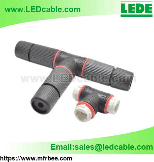 waterproof_rj45_connector_1_in_2_out_support_poe