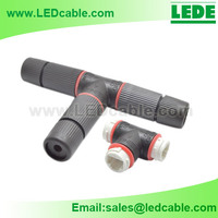 Waterproof RJ45 Connector, 1 in 2 OUT, support POE