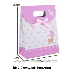 Customized Packaging Gift Paper Bag With Die-cut Handle