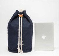 2019 new blue high quality Cylinder backpack drawstring closed backpack
