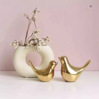 luxury cute golden birds for home decor
