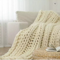 hand made chunky knit blanket