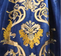 velvet fabric luxury embroidery curtain