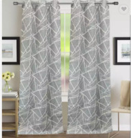 more images of abstract geo semi sheer fabric home curtains
