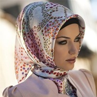 more images of Custom Digital Print Silk Hijab China