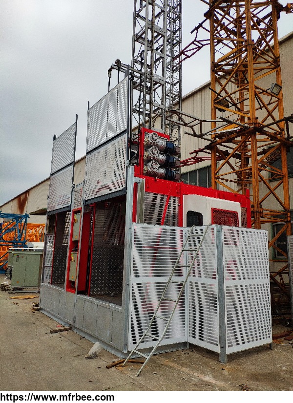 double_cage_2_tons_building_construction_crane_hoist