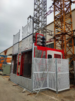 more images of Double cage 2 tons Building Construction Crane Hoist