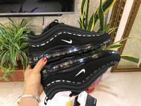 more images of Nike Air Max 97 x Kappa in black nike shoes with gold swoosh
