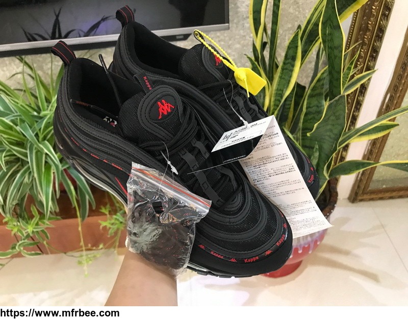 Nike Air Max 97 X Kappa In Black Shoes With Velcro Strap - Mfrbee.com