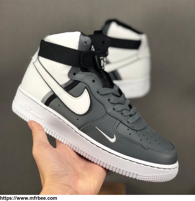 Nike Air Force 1 Shoes For Women/Men in Gray/Red