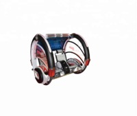 more images of Amusement  park battery 360 angle rotating swing happy car game machine with LED lights for kids