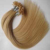 No shedding thick 100% human hair italy keratin v tip cheap glue hair extension