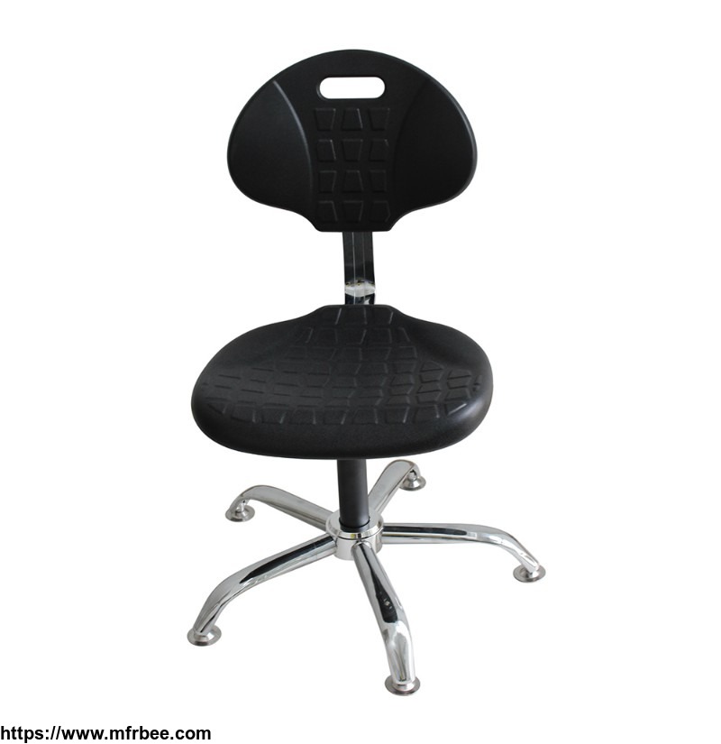 desk_height_esd_polyurethane_chair_with_polished_aluminum_base_anti_static_foam_chair