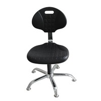 Desk Height ESD Polyurethane Chair with Polished Aluminum Base Anti Static Foam Chair