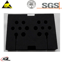 more images of Black open cell esd pu sponge foam tray supplier
