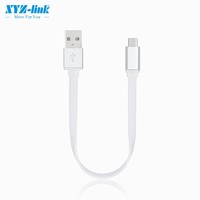 20CM Short noodle flat usb cable for smartphones 5pin and for iphone 8pin