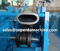 T 6mm Flat Sided Oval Steel Tube Roll Forming Machine