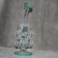 more images of showerhead perc glass oil rig recyclers