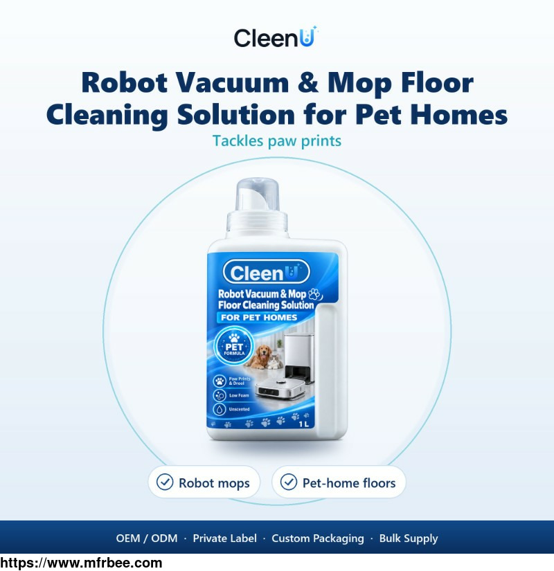 CleenU P077 Robot Vacuum & Mop Floor Cleaning Solution for Pet Homes