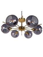 more images of Spherical Cluster 6 Light Smoke Glass Chandelier